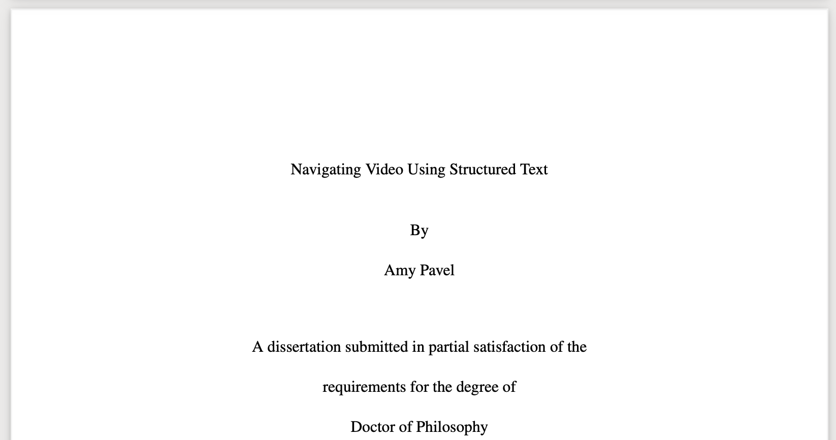 Title page of dissertation